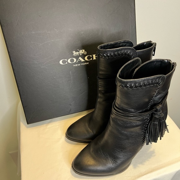 Coach black tassled bootie - Picture 1 of 6